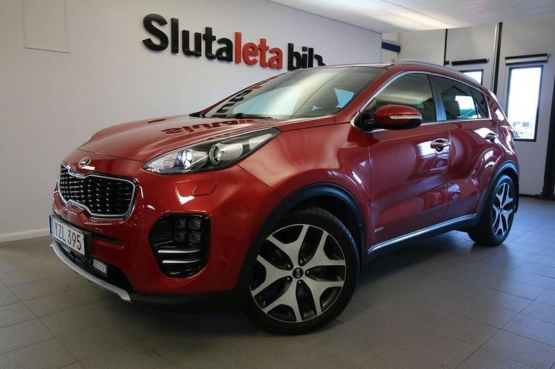 Röd Begagnad 2017 Kia Sportage GT-Line SUV | 199 900 kr (Marknadspris) - Bild 1/4