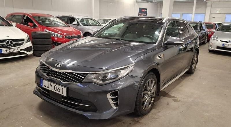 Grå Begagnad 2017 Kia Optima GT-Line Kombi | 140 000 kr (Bra pris) - Bild 1/3
