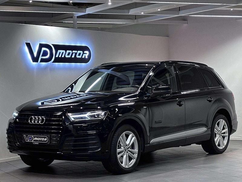 Svart Begagnad 2015 Audi Q7 S-Line SUV | 294 700 kr (Marknadspris) - Bild 1/4