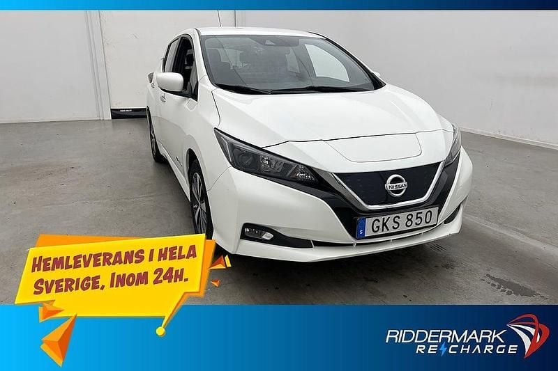 Vit Begagnad 2018 Nissan Leaf Acenta Halvkombi | 134 800 kr (Marknadspris) - Bild 1/3