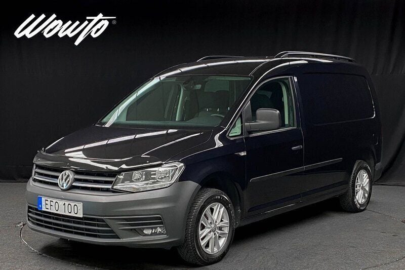 Svart (svart pärleffekt) Begagnad 2019 VW Caddy Maxi Minibuss | 179 800 kr (Bra pris) - Bild 1/3