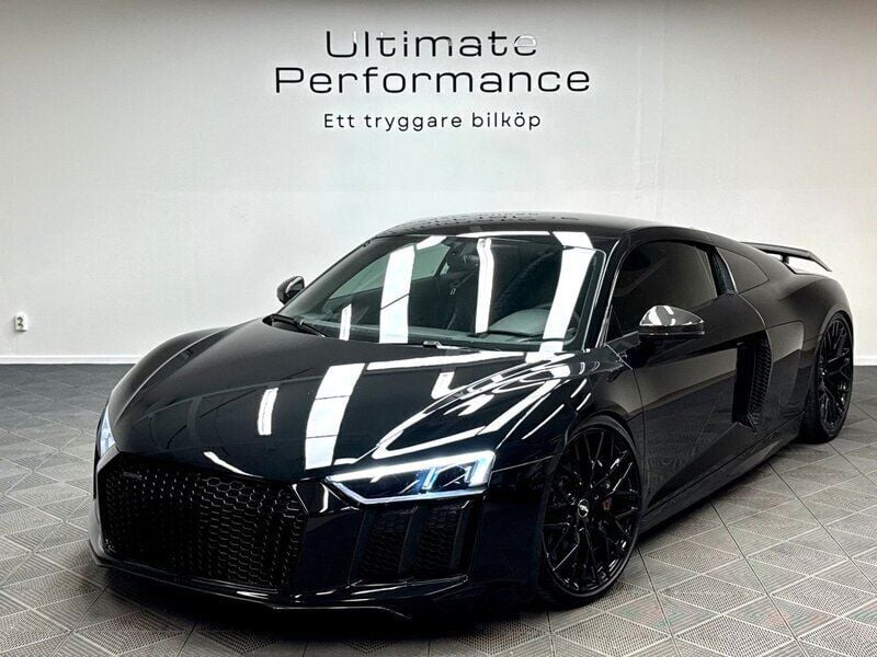 Röd (svart) Begagnad 2016 Audi R8 Coupé Exclusive Sportkupé | 1 499 000 kr - Bild 1/4