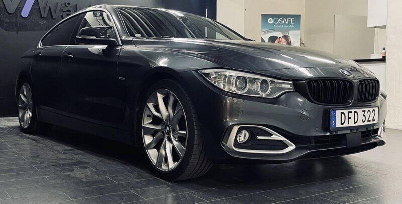 Grå Begagnad 2015 BMW 420 Gran Coupé Sportkupé | 189 000 kr (Bra pris) - Bild 1/4