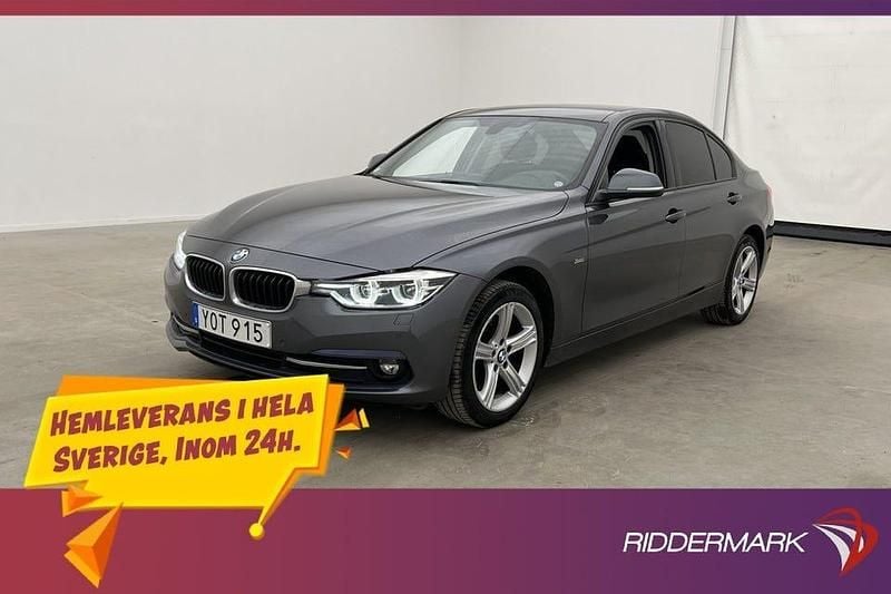 Grå Begagnad 2017 BMW 320 Sport Line Sedan | 244 800 kr (Marknadspris) - Bild 1/3
