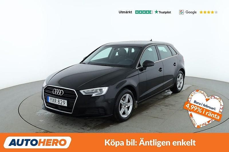 Svart Begagnad 2017 Audi A3 Sportback Halvkombi | 165 000 kr (Marknadspris) - Bild 1/4