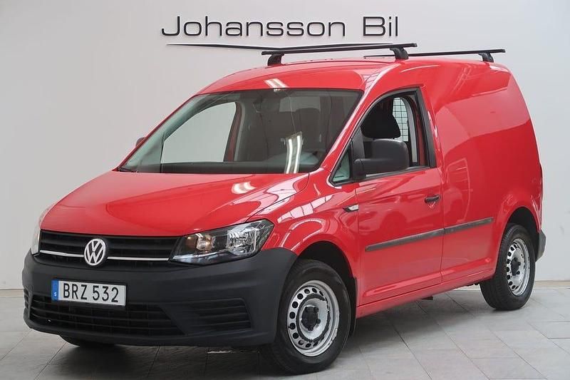 Mörkröd (röd) Begagnad 2018 VW Caddy Minibuss | 109 900 kr (Bra pris) - Bild 1/4