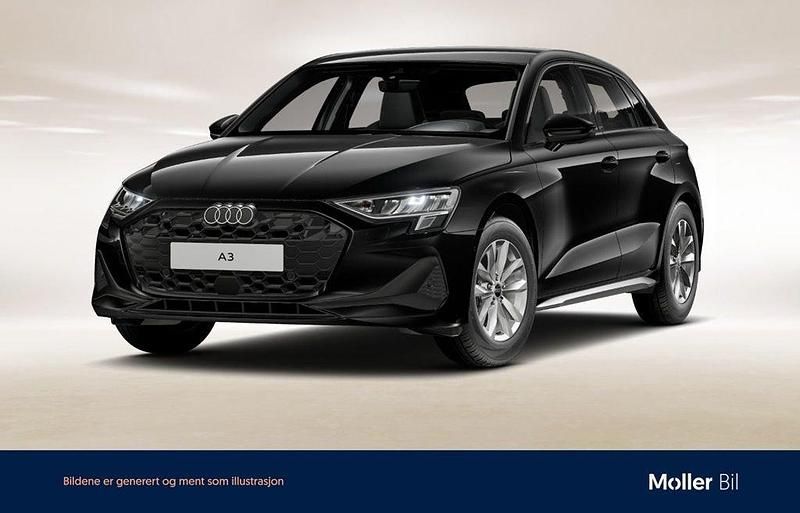 Svart (mytsvart metallic) Begagnad 2025 Audi A3 Sportback Halvkombi | 309 000 kr (Marknadspris) - Bild 1/4