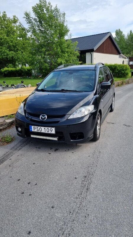Svart Begagnad 2007 Mazda 5 Minibuss | 24 000 kr (Marknadspris) - Bild 1/4