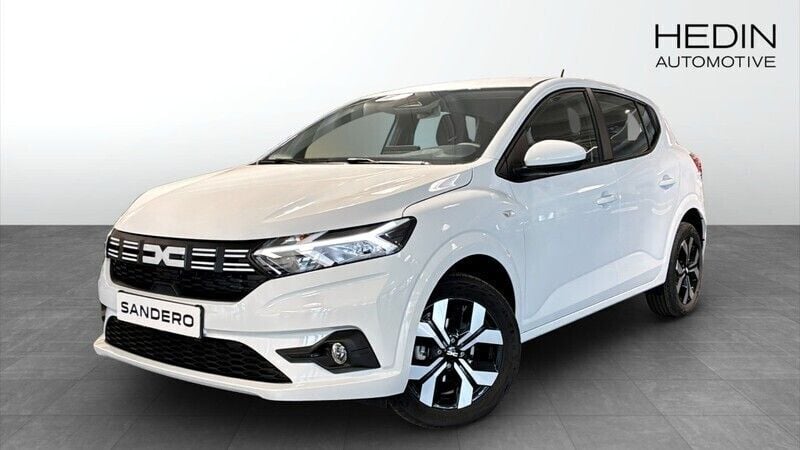Vit (white) Ny 2025 Dacia Sandero Expression Halvkombi | 219 900 kr (Marknadspris) - Bild 1/4