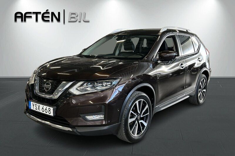 Mörkbrun Begagnad 2017 Nissan X-Trail Tekna SUV | 159 800 kr (Bra pris) - Bild 1/4