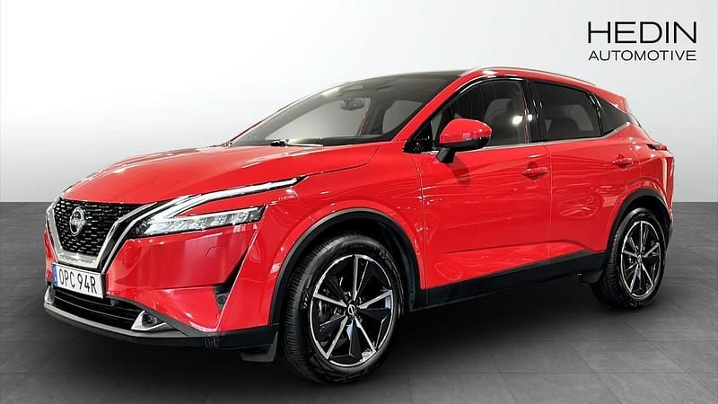 Röd (red) Begagnad 2022 Nissan Qashqai Tekna+ SUV | 279 900 kr (Marknadspris) - Bild 1/4