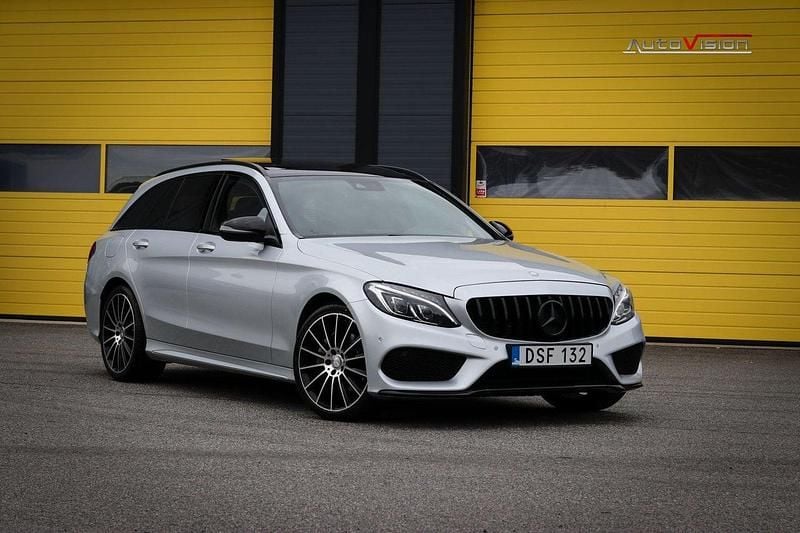 Silver Begagnad 2016 Mercedes C220 AMG Kombi | 239 900 kr (Dyr) - Bild 1/4
