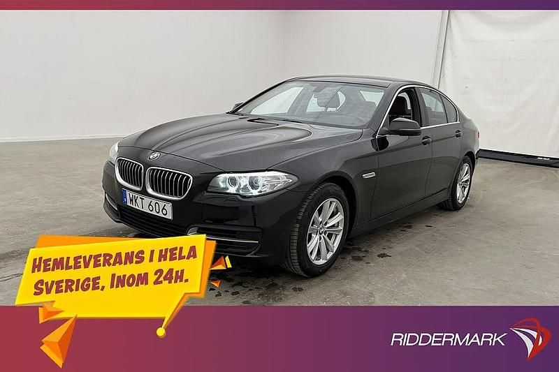 Svart Begagnad 2015 BMW 520 Sedan | 174 800 kr (Marknadspris) - Bild 1/3
