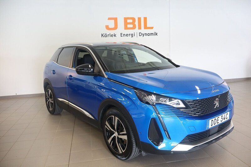 Blå Begagnad 2021 Peugeot 3008 Business-Line SUV | 319 900 kr (Marknadspris) - Bild 1/4