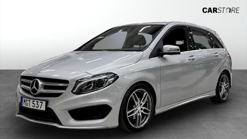 Polarsilver metallic Begagnad 2016 Mercedes B200 AMG Minibuss | 164 900 kr (Marknadspris) - Bild 1/4