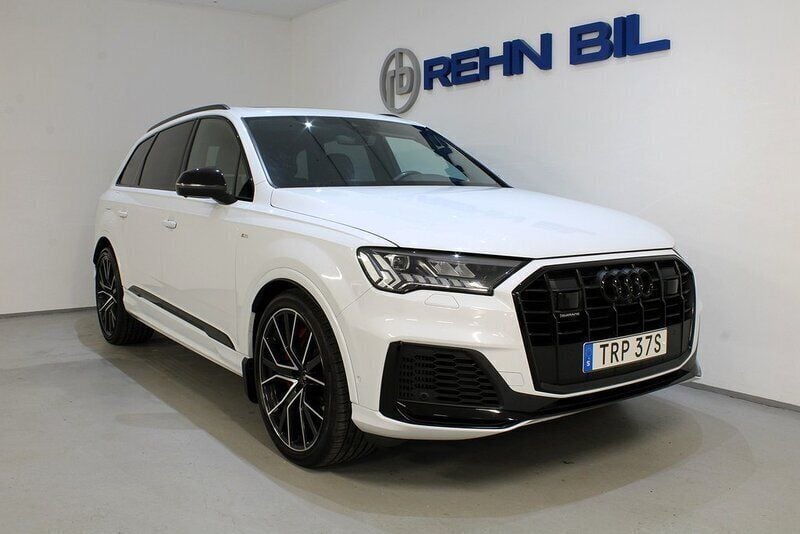 Vit Begagnad 2021 Audi Q7 S-Line SUV | 659 000 kr (Dyr) - Bild 1/4