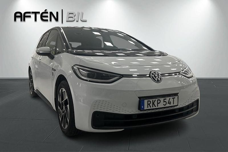 Begagnad VW ID.3 Pro Performance 150 kW (204 HK) 2020 Vit Halvkombi