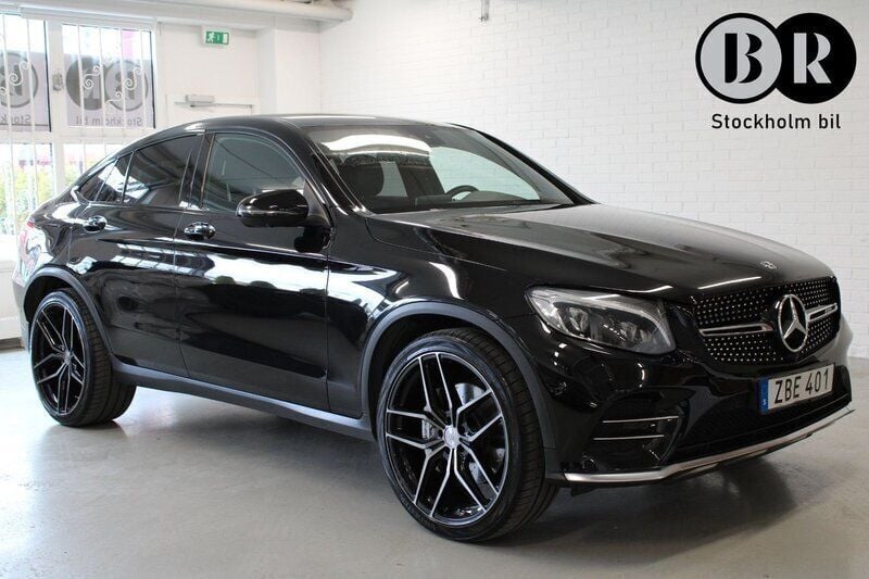 Svart Begagnad 2018 Mercedes GLC43 AMG AMG Sportkupé | 399 900 kr (Bra pris) - Bild 1/4