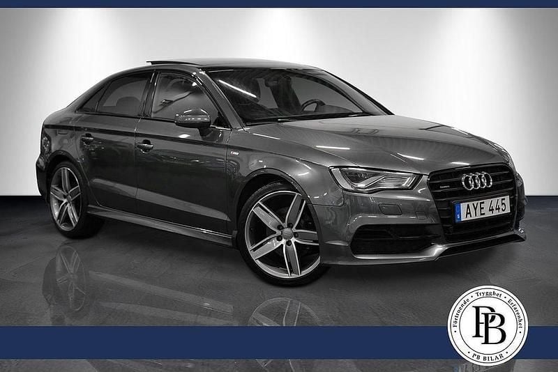 Grå Begagnad 2016 Audi A3 Black Edition Sedan | 219 900 kr (Lite dyr) - Bild 1/4