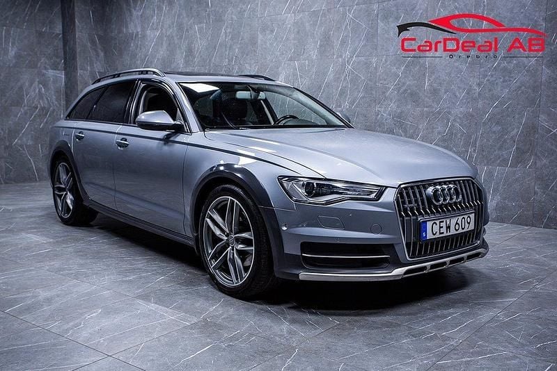 Grå Begagnad 2016 Audi A6 Allroad Sport Kombi | 239 800 kr (Lite dyr) - Bild 1/4