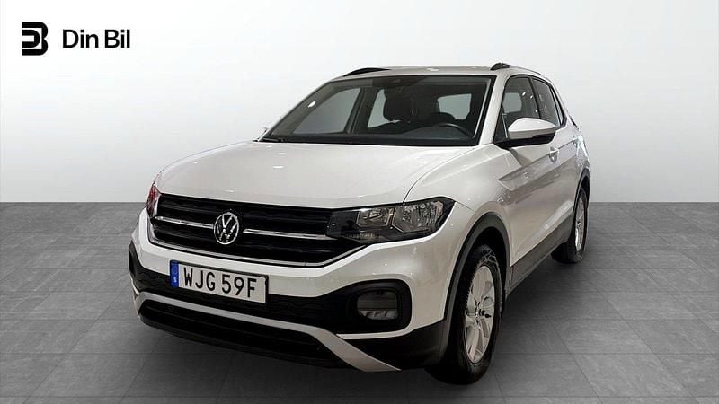 Vit Begagnad 2021 VW T-Cross Life SUV | 184 900 kr (Marknadspris) - Bild 1/4