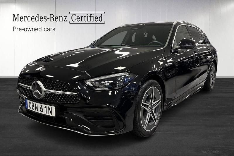 Svart Begagnad 2025 Mercedes C300 AMG line Kombi | 519 000 kr - Bild 1/3
