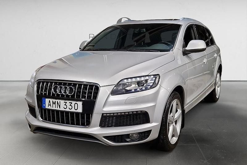 Begagnad Audi Q7 S-Line 245 HK (180 kW) 2014 Silver SUV