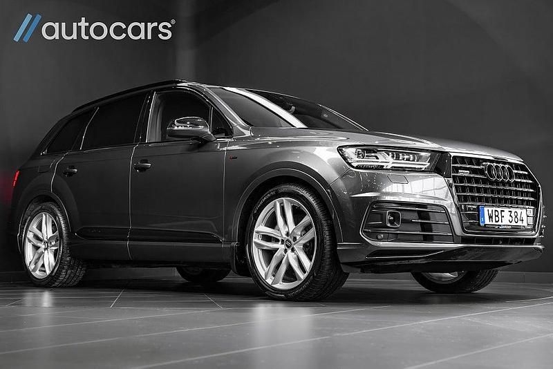 Begagnad Audi Q7 S-Line 272 HK (200 kW) 2018 Grå SUV