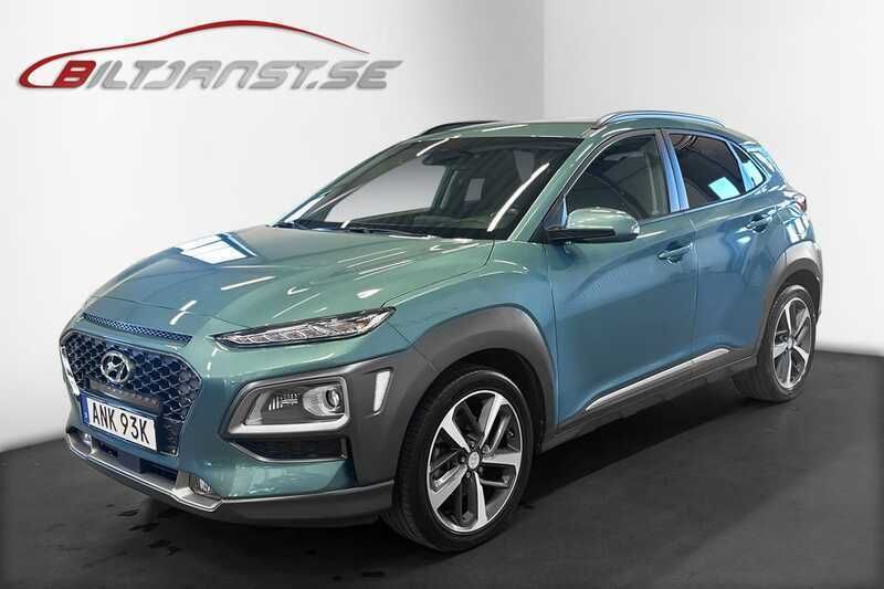 Blå Begagnad 2019 Hyundai Kona Premium SUV | 189 900 kr - Bild 1/4