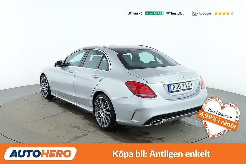 Begagnad Mercedes C220 AMG line 171 HK (125 kW) 2017 Silver Sedan