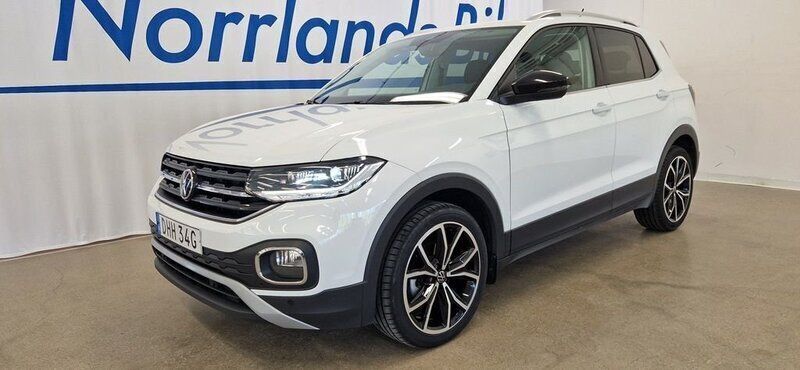 Vit (pure white) Begagnad 2023 VW T-Cross SUV | 259 900 kr (Marknadspris) - Bild 1/4