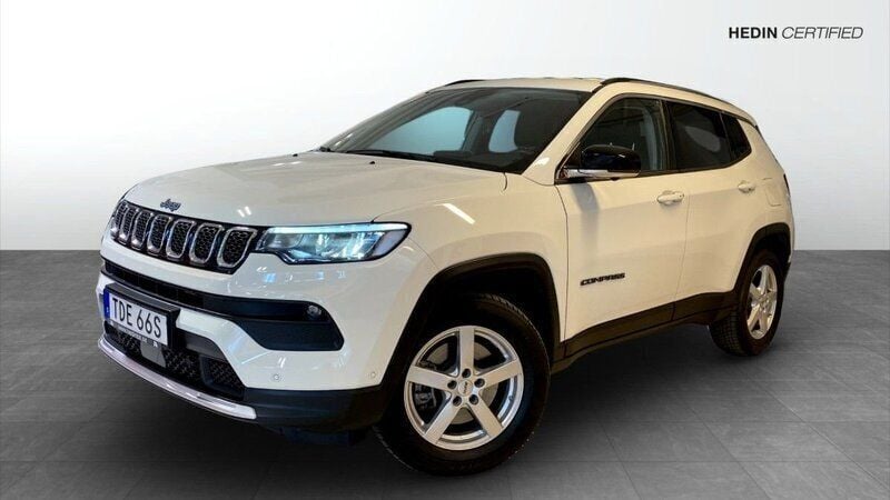 Vit (white) Begagnad 2021 Jeep Compass SUV | 259 900 kr (Bra pris) - Bild 1/4