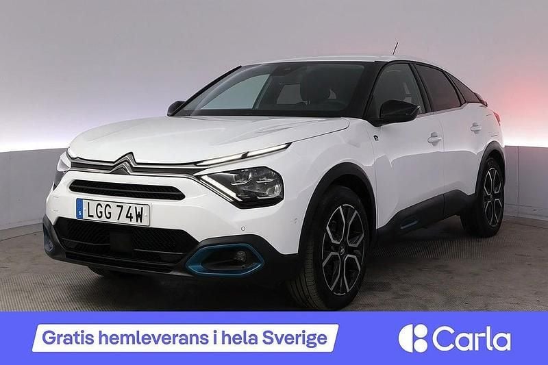 Vit Begagnad 2022 Citroën e-C4 Shine Halvkombi | 189 990 kr (Bra pris) - Bild 1/4