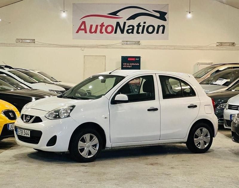 Vit Begagnad 2015 Nissan Micra Halvkombi | 34 900 kr (Bra pris) - Bild 1/4