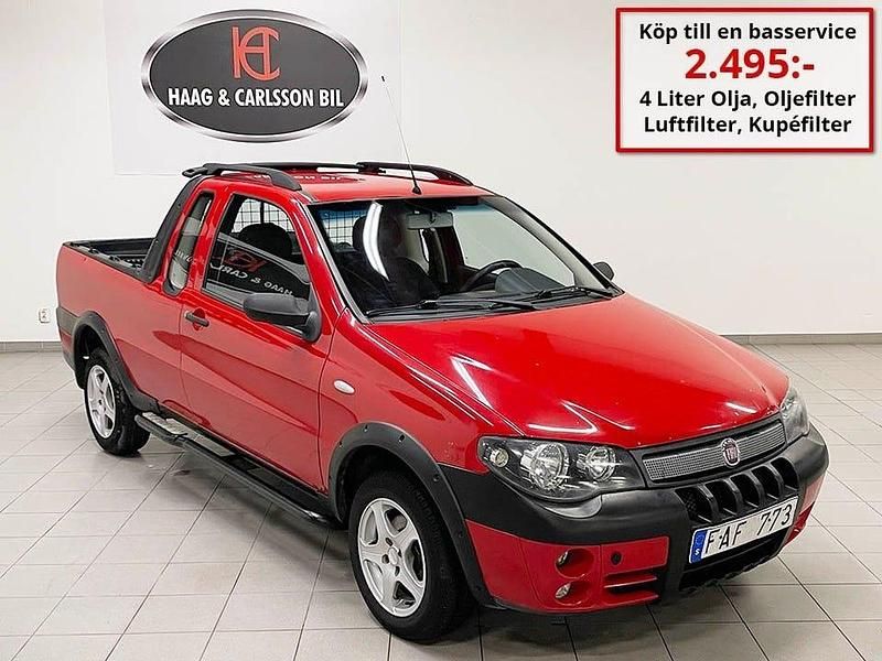 Röd Begagnad 2008 Fiat Strada Pickup | 39 000 kr - Bild 1/4