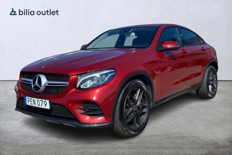 Röd Begagnad 2016 Mercedes GLC350 AMG line Sportkupé | 359 900 kr (Marknadspris) - Bild 1/3
