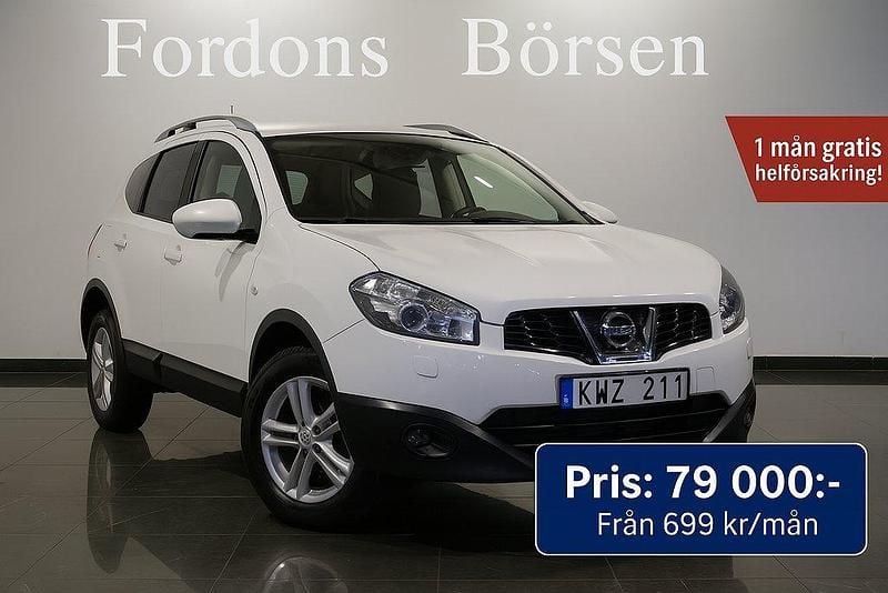 Vit Begagnad 2010 Nissan Qashqai +2 SUV | 79 000 kr (Marknadspris) - Bild 1/4