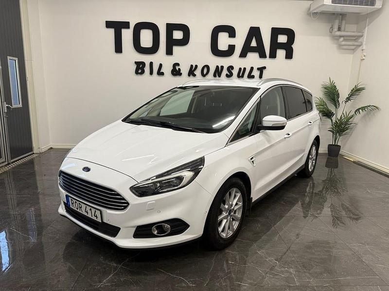 Vit Begagnad 2016 Ford S-MAX Business Edition Minibuss | 169 900 kr (Bra pris) - Bild 1/4