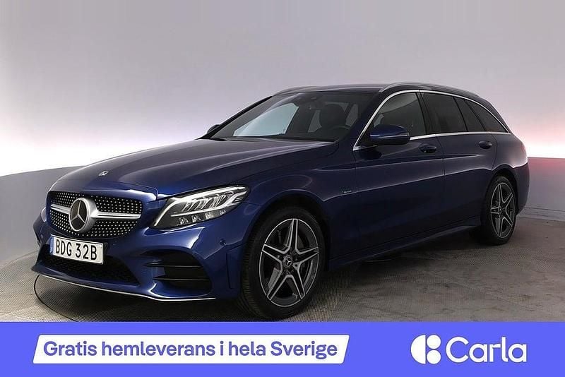 Blå Begagnad 2020 Mercedes C300e AMG Kombi | 280 900 kr (Marknadspris) - Bild 1/4