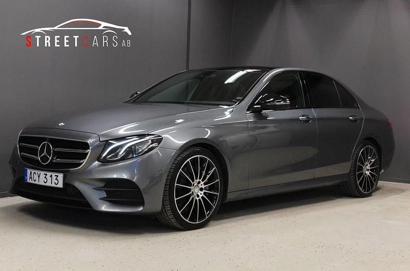 Grå Begagnad 2017 Mercedes E350 AMG Sedan | 309 000 kr (Bra pris) - Bild 1/4