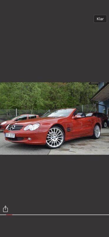 Röd Begagnad 2002 Mercedes SL500 Cab | 170 000 kr (Lite dyr) - Bild 1/4