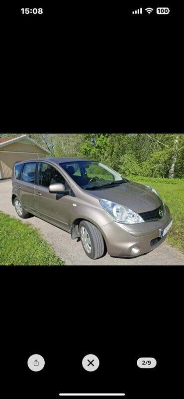 Brun Begagnad 2009 Nissan Note Minibuss | 42 000 kr (Marknadspris) - Bild 1/4