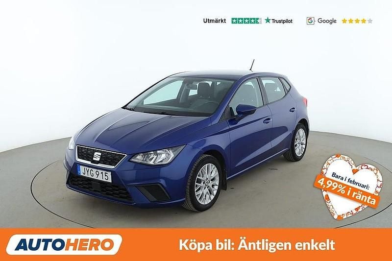 Begagnad Seat Ibiza Style 75 HK (55 kW) 2018 Blå Halvkombi