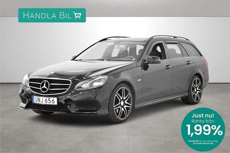Svart Begagnad 2015 Mercedes E220 AMG Kombi | 252 900 kr (Marknadspris) - Bild 1/3