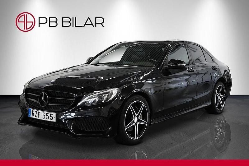 Svart Begagnad 2015 Mercedes C220 AMG line Sedan | 189 900 kr (Marknadspris) - Bild 1/4