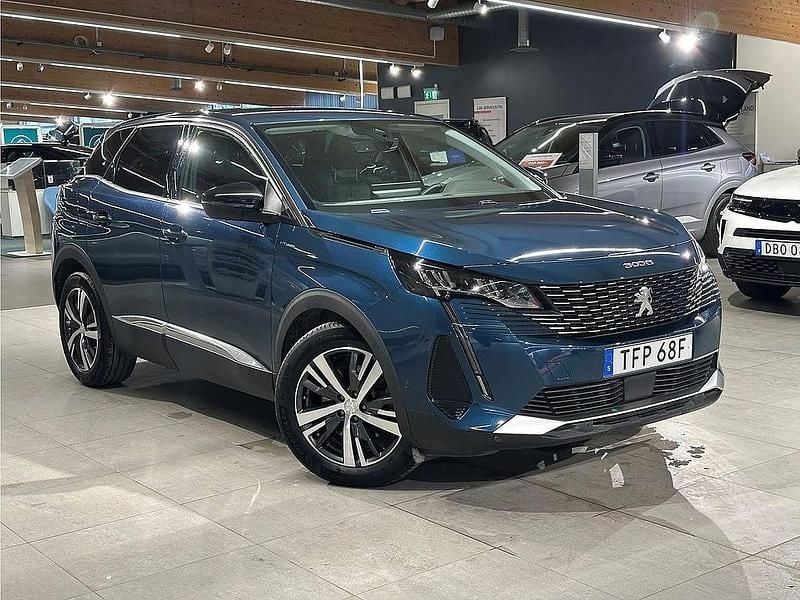 Blå Begagnad 2021 Peugeot 3008 Allure SUV | 264 900 kr (Marknadspris) - Bild 1/3