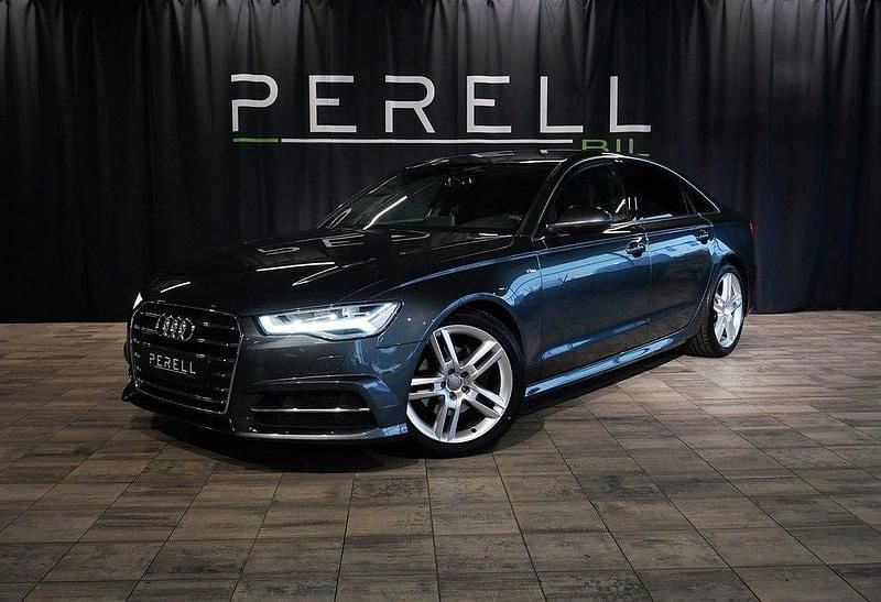 Grå (grå metallic) Begagnad 2017 Audi A6 S-Line Sedan | 249 000 kr (Marknadspris) - Bild 1/4