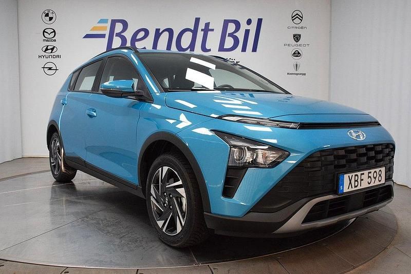 Aqua turquoise metallic Begagnad 2022 Hyundai Bayon Essential SUV | 184 800 kr (Lite dyr) - Bild 1/3