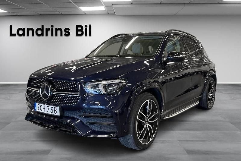 Mörkblå (blå) Begagnad 2021 Mercedes GLE350 SUV | 669 000 kr (Dyr) - Bild 1/4