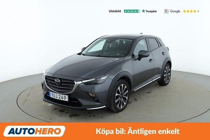 Grå Begagnad 2018 Mazda CX-3 Exclusive-Line SUV | 215 000 kr (Marknadspris) - Bild 1/4